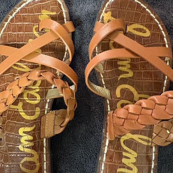 Sam Edelman Brown Garvie Braided Strap Flat Sandals Size 6.5 M - Picture 2 of 15